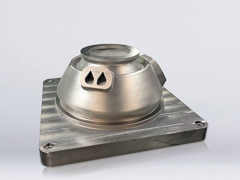 Injection head manufactured as an integrated component in an additive process. (EOS GmbH)