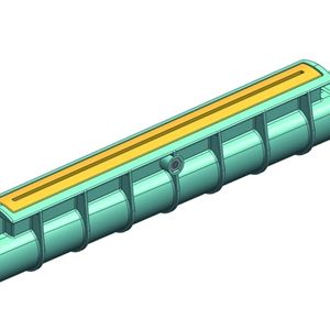 Bild 2: Rückspülkanal aus dem Kunststoff PPS, der im Space Puzzle Molding als zweiteiliges Produkt hergestellt wird (CAD-Simulation).