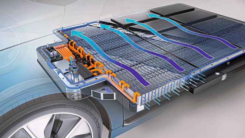 Bei neuen Konzepten umströmt das Kühlmittel direkt die Zellen der E-Auto-Batterien.