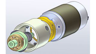 Für ein kabelloses Presswerkzeug wurde ein kompakter Getriebemotor mit einem Planetengetriebe entwickelt.  (Bild: GSC Schwörer)