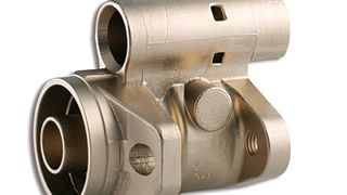 Die Kombination aus Werkstoff- und Fertigungseigenschaften führt bei Kokillengussteilen aus Cu-Al-Legierungen zu einer hohen Festigkeit und Maßgenauigkeit, wie dieses Ventilgehäuse deutlich macht. Bild: Piad (Archiv: Vogel Business Media)