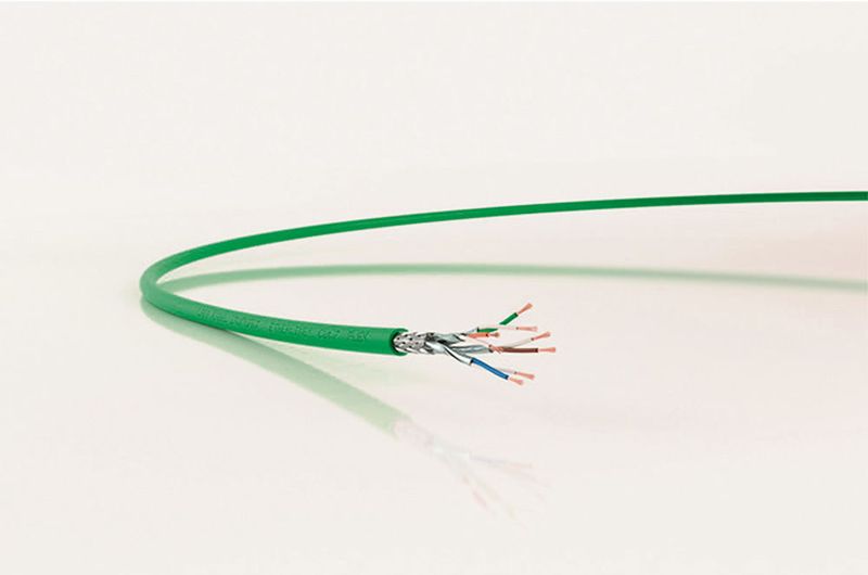Zu den Neuheiten von Lapp auf der Energy 2017 gehört eine flexible Ethernet-Leitung mit 6,4 mm Dicke. (Lapp Kabel)