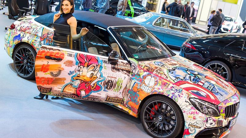 Ein Auto im Comic-Look? Wem's gefällt.  (Bild: Messe Essen)