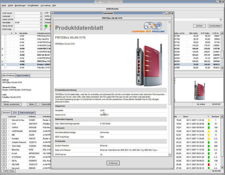 Die Datenblätter für COP liefert Icecat. (Archiv: Vogel Business Media)