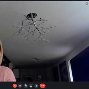 Eine Videokonferenz über Google Mail im Webbrowser.(Bild:  Joos)