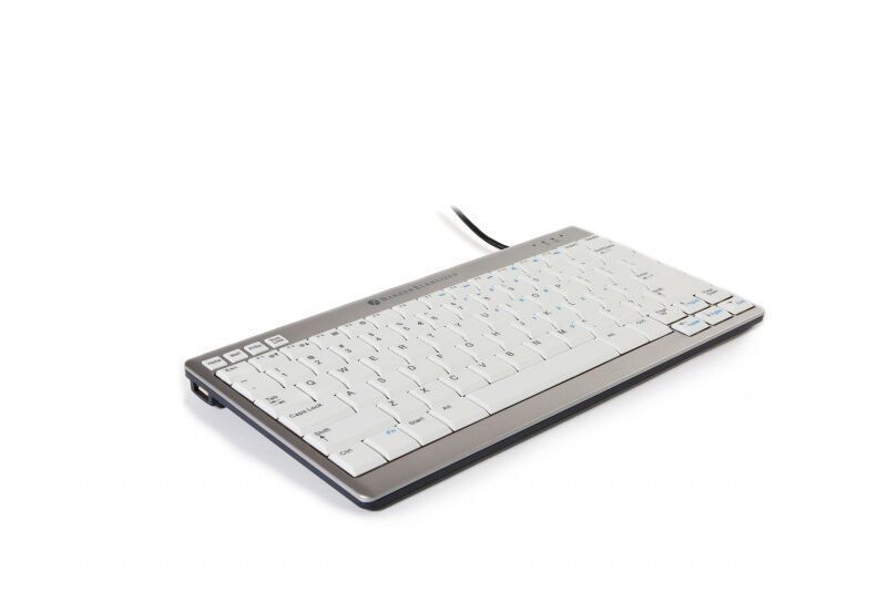 Mit einer kompakten Tastatur wie dem Ultra Board 950 von Bakker Elkhuizen wird der Abstand zur Maus verkleinert, was die Belastung der Unterarme reduziert. Ein zusätzlicher Vorteil ist, dass eine kompaktere Variante sich leichter in einer Laptoptasche mitnehmen lässt.  (Bakker Elkhuizen)