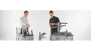 Plug & Produce in der praktischen Anwendung: Die Demonstrationsanlage für AutoPnP zeigt, wie sich Rüstzeiten in der Produktion minimieren und die Wandlungsfähigkeit der Fabriken erhöhen lassen. (Festo)