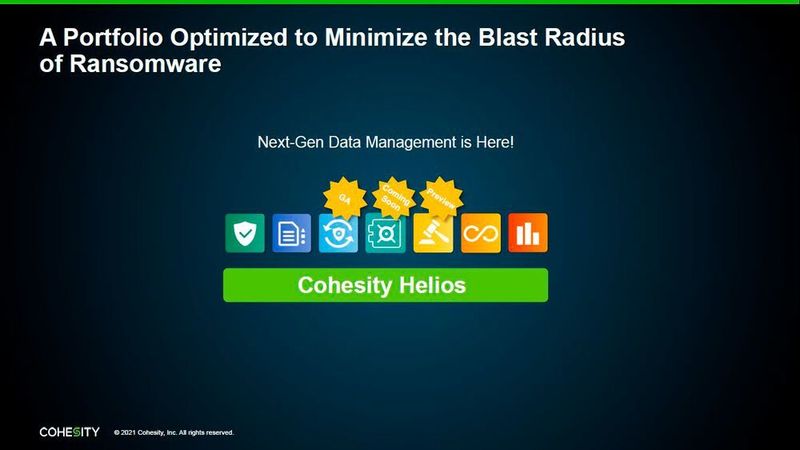 Drei Cohesity-Neuheiten im Überblick. Alle laufen auf der Cohesity-Plattform Helios. (Cohesity)