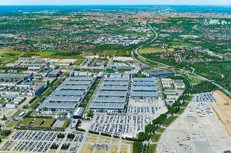 Das Gelände der Messe München … (Bild: Messe München)