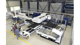 Mit der modernen Stanz-Laser-Maschine TruMatic 7000 verfügt die Hans Eberle AG über ein topmodernes und leistungsfähiges Zuschneidecenter mit fast unbegrenzten Möglichkeiten.  (Bild: Hans Eberle AG)