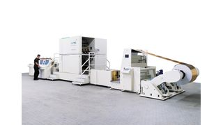 Pantec GS Systems Cheetah F: Maschinenmodul zum effizienten Aufbringen von Hologrammen und Heissfolienprägungen auf Verpackungen. (Bild: Pantec)