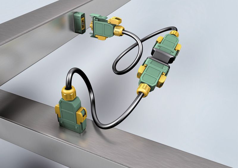 Mit dem neuen Steckverbinder Han GND wird der Potenzialausgleich an Maschinen steckbar. (Bild: Harting)