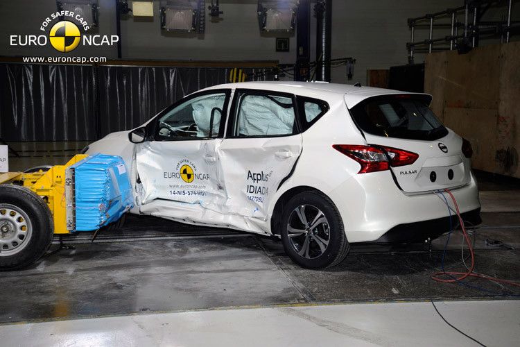Der kompakte Pulsar schaffte ebenfalls die Höchstwertung. (Foto: Euro-NCAP)