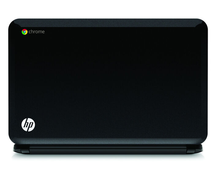 Optisch besticht HPs Pavilion 14 Chromebook durch das HP-Imprint-Design in glänzendem Schwarz. (Bild: HP)