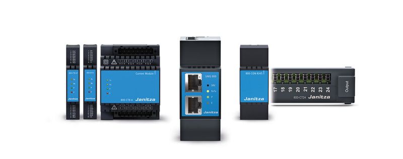 Janitza präsentiert seine neue, modulare und platzsparende UMG 800. Der modular erweiterbare Energieanalysator bietet nahezu unbegrenzte Kombinationsmöglichkeiten und passt sich flexibel an unterschiedliche Messanforderungen an. Hannover Messe 2025: Halle 11, Stand B40 (Bild: Janitza)