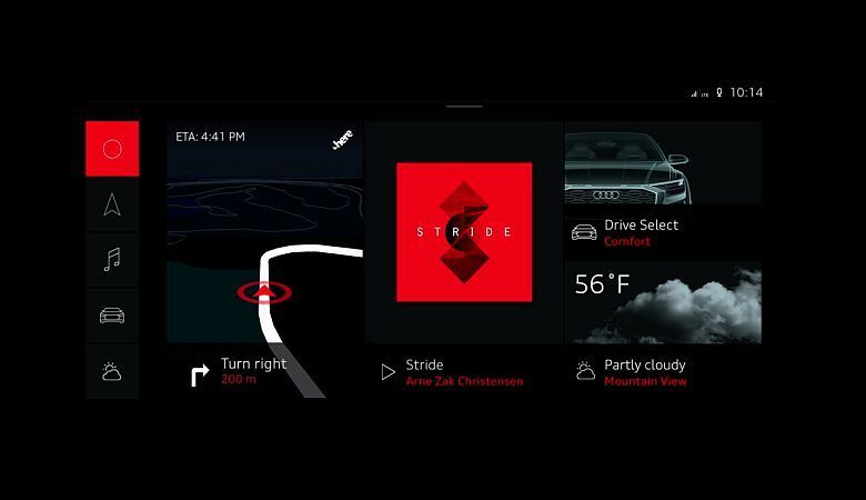 Integriertes Android-Betriebssystem im Audi Q8 sport concept: aktualisierter Routenplaner (AUDI AG)