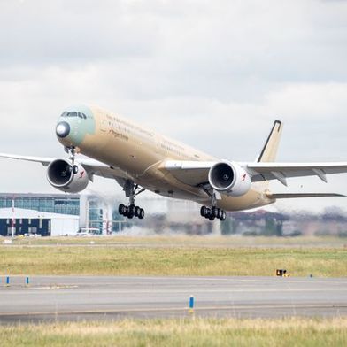 An Airbus A350-1000 ULR on a test flight in Toulouse. (Image:(Airbus))