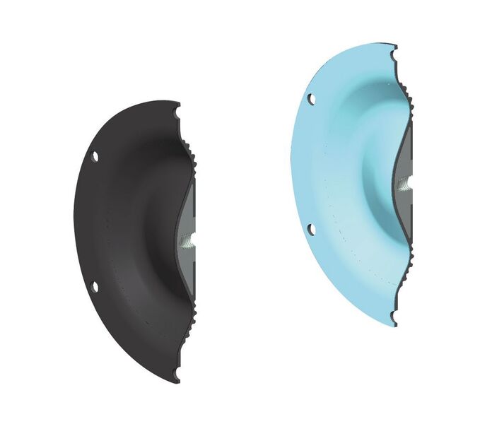 The C-Series’ diaphragms can be constructed of PTFE or EPDM, with the piston integrated into their construction, which eliminates leak points that can compromise product containment. (Almatec)
