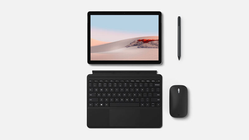 Auf dem 10,5-Zoll-Touchschreen des Surface Go 2 können Anwender mit dem Surface Pen schreiben und zeichnen. Die Akkulaufzeit beträgt bis zu 10 Stunden. (Microsoft)