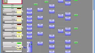 Der grafische Materialflussrechner Matcontrol Graphics dient der Visualisierung des Materialflusses von automatisierten Anlagen und Automatiklagern. (Sysmat)