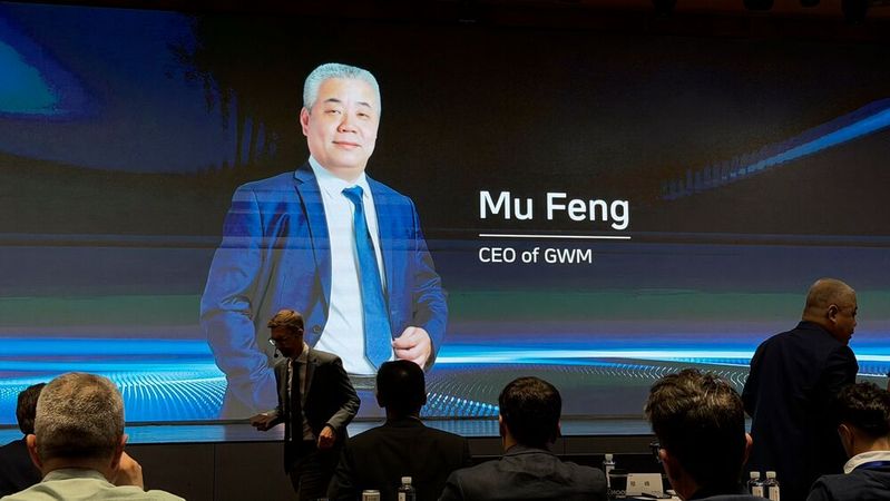 GWM-CEO Mu Feng stellte in Baoding die neue Firmenstrategie vor(Bild:  SP-X/Daniel Killy)
