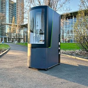LBR Manufacturing präsentierte seine Fünf-Achs-Fräsmaschine zusammen mit Autodesk auf der Hannover Messe 2026. (Bild: LBR Manufacturing)