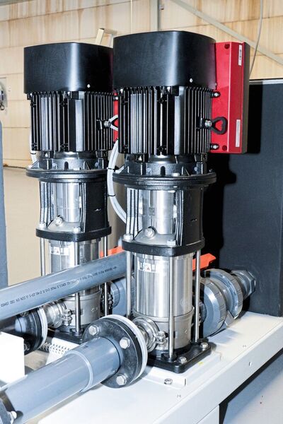 Eine Redundanz besteht im Einsatz von zwei Pumpen, von denen immer nur eine im Einsatz ist, sodass im Ernstfall jederzeit die jeweils andere einspringen könnte. (Sputnik GmbH / Maik Porsch)