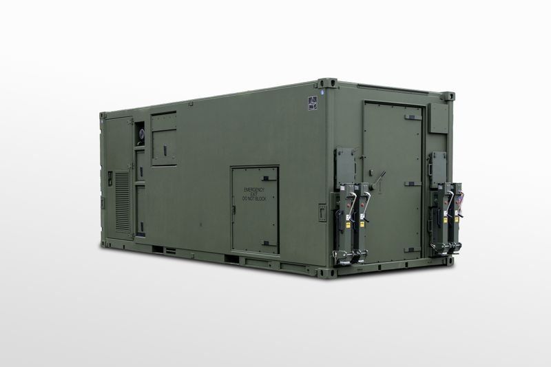 In addition to the standard military dimensions, Dillinger also manufactures Difender armor steels in significantly larger widths and lengths for bullet-high armoring of military containers. (Source: RUAG LTD.)