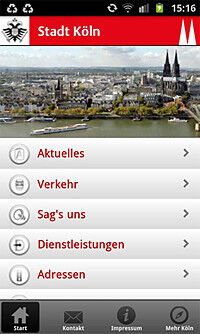 Kostenlose Service-App der Stadt Köln (Archiv: Vogel Business Media)