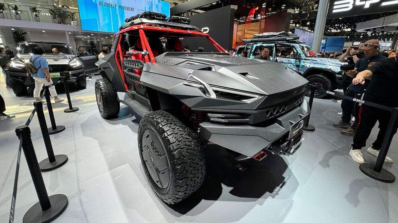 Martialischer als bei Dongfengs M-Hunter geht es kaum. (Bild: SP-X/Benjamin Bessinger)