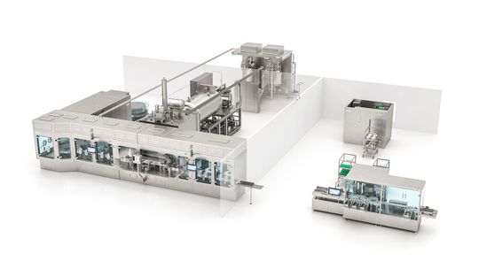 Syntegon wird das neue Werk von Lyoncontract mit einer Komplettlinie für die Abfüllung und Gefriertrocknung von Vials ausstatten.(Bild:  Syntegon)