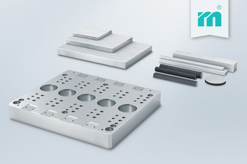 Meusburger's extensive warehouse of plates and bars from stress relieved high-grade steel and high-strength aluminium includes a large number of products for almost any application and ensures high availability. (Source: Meusbuger)