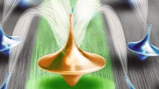 Um die Präzession eines Kohlenstoffkerns zu messen, nutzten ETH-Physiker den Elektronenspin einer benachbarten Gitterfehlstelle als Sensor. (ETH Zürich / Jan Rhensius, Kristian Cujia)