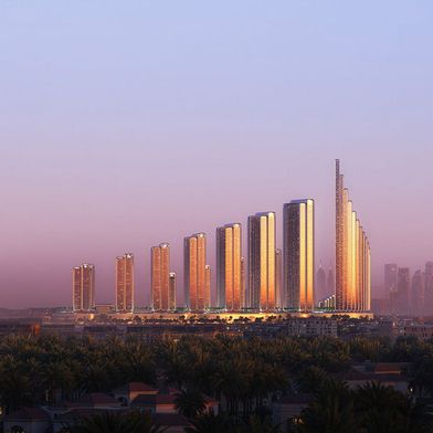 So soll die Skyline der „Mercedes-Benz gebrandeten Stadt“ in Dubai aussehen. (Bild: Mercedes-Benz AG)