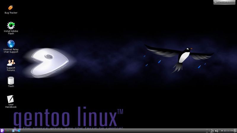 Auch die auf Softwaregschwindigkeit ausgelegte Linux-Variante gentoo hat ihren Weg aus das Raspberry Pi gefunden. (Bild: Sam Benny M [GPL (http://www.gnu.org/licenses/gpl.html)])