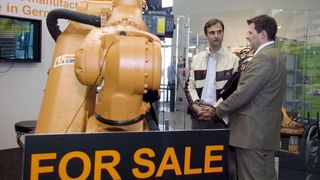 For Sale: Solche Schilder blieben auf der Resale 2008 nicht lange stehen. Denn es wurde gut ver- und gekauft.  Bild: Hess GmbH (Archiv: Vogel Business Media)