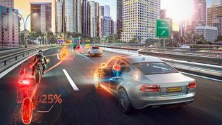 Mobile Edge Computing zusammen mit 5G ermöglicht autonomes Fahren. Die Rechenlast muss nicht aufwendig in die Cloud transportiert werden, sondern kann vor Ort (an der Edge) erfolgen. (Bild: Continental)