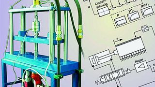 Bild 1: Grundlage zur Auslegung geregelter hydraulischer Positionierantriebe sind komplexe technische Zusammenhänge. (Archiv: Vogel Business Media)
