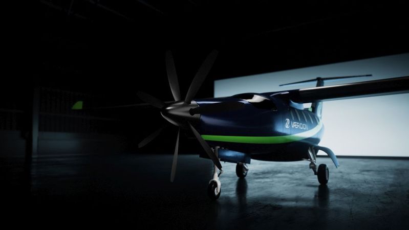 Der emissionsfreie Microliner markiert den Beginn einer neuen Ära in der kommerziellen Luftfahrt.(Bild:  Vaeridon)