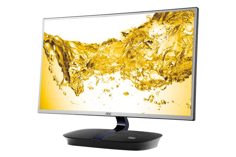 Der 24 Zoll große AOC I2473PWY verfügt über ein IPS-Panel mit 1.920 x 1.080 Pixel, das via Miracast auch drahtlos mit Bildinformationen versorgt wird. (Bild: AOC)