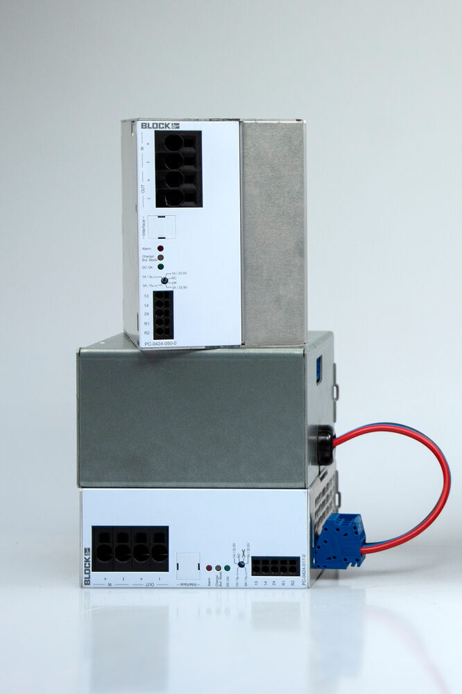 Auf Basis von wartungsfreien Ultrakondensatoren, einem Ausgangsnennstrom von bis zu 20 A und mit 5 kWs erweiterter integrierter Kapazität, sind bei Netzausfall Überbrückungen bis in den Minutenbereich möglich.