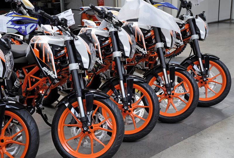 Bis auf die günstigen KTM-Modelle, die in Pune montiert werden, werden alle Motorräder in Mattighofen hergestellt. (Bild: Michel)