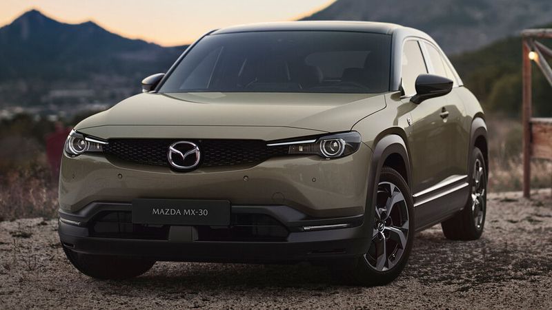 Der MX-30 kommt insgesamt knapp 600 Kilometer weit.   (Bild: Mazda)