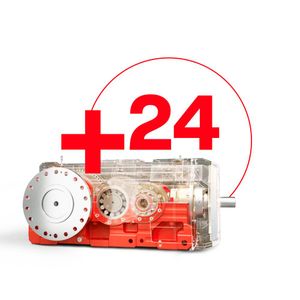 Mit den optionalen +24-Paketen verlängert sich die Gewährleistungsfrist für Getriebe der Baureihe X.e und P auf insgesamt 48 Monate. (Bild:  SEW Eurodrive)