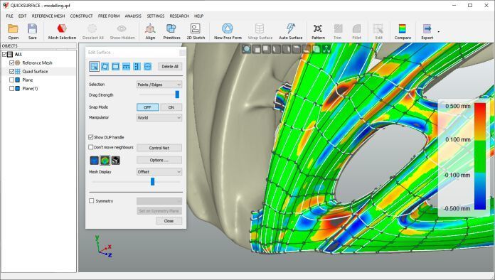 Die Software Quicksurface von Data CAD ist eine Reverse-Engineering-Lösung, die laut Hersteller jeden 3D-Scanner ergänzt.  (Data CAD)