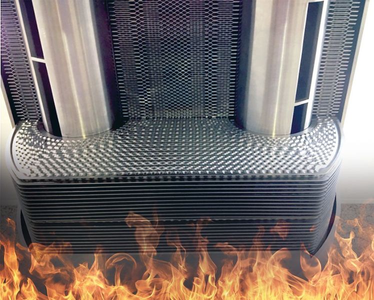 In Alfa Laval’s Duro Shell heat exchanger, the inlet and outlet tubes transverse the entire plate pack, adding strength where it is needed most. This design combats fatigue problems and improves the flow distribution, which in turn increases heat transfer efficiency. (Alfa Laval, ©irontrybex - stock.adobe.com)