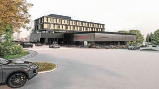 In Waiblingen baut die Hahn-Gruppe ab dem kommenden Jahr an einer neuen Anlaufstelle für Porsche-Kunden: Es entsteht ein Porsche-Approved-und-Service-Zentrum. (Bild: Hahn-Gruppe)