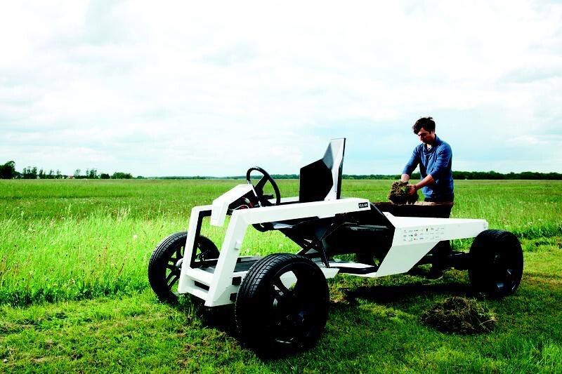 Eingesetzt werden kann das Fahrzeug überall da, wo ohne Abgase und Geräusche gearbeitet werden muss, z. B. in der Landwirtschaft, im Messebau oder in der Park- und Grünanlagenpflege. (Bild: Fraunhofer-IWU)