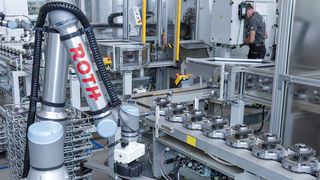 Spanning over 140,000 square meters, Magna Powertrain's Neuenstein facility manufactures transmissions for various automotive corporations. They utilize a digitalized shop floor to minimize unplanned downtime through predictive maintenance, among other strategies. (Image:Olaf Gallas/Magna Powertrain)