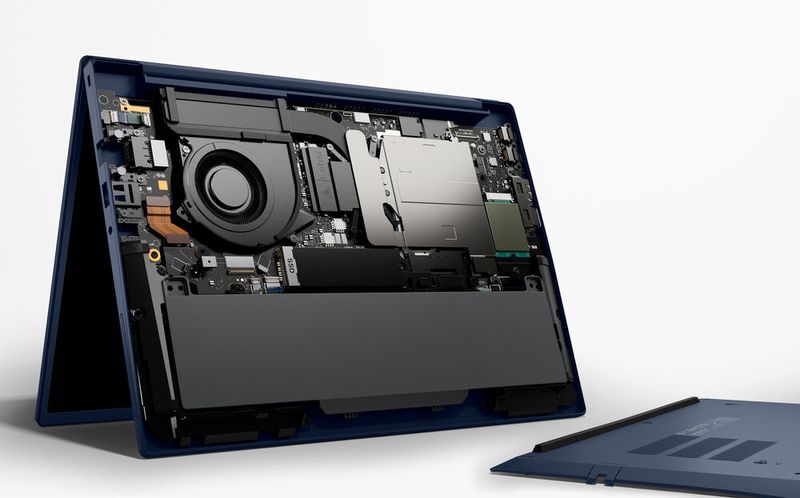 Das etwas schwerere Mainstream-Notebook Thinkpad T14 Gen 7 wurde ebenfalls mit Blick auf Langlebigkeit und Wartungsfreundlichkeit entwickelt. (Bild: Lenovo)